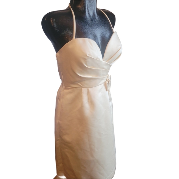 Alyce Designs Bridesmaid Formal Dress In Cream Color 10 - Picture 3 of 7